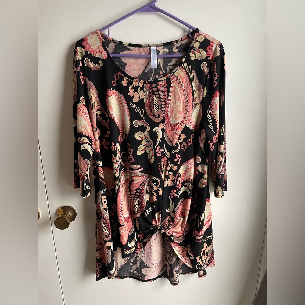 Paisley Grace Tunic 3/4 Sleeve Shirt